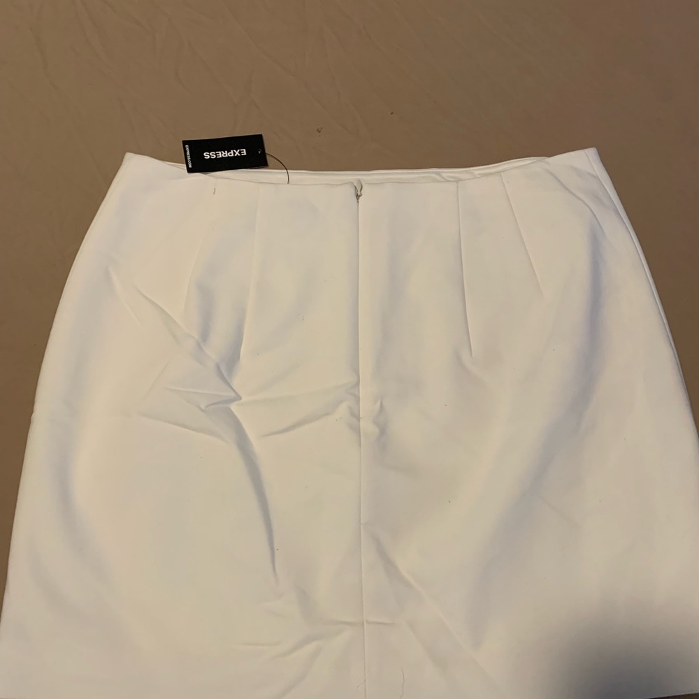 White mini skirt